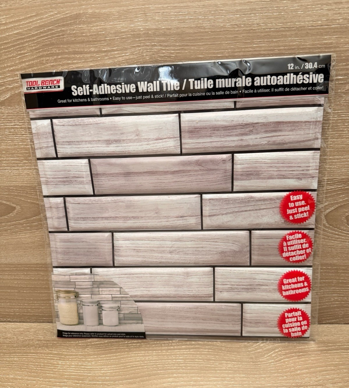 Lot Of 25 Tool Bench Self-Adhesive Wall Tile 12×12” Peel &Stick Backsplash Gray