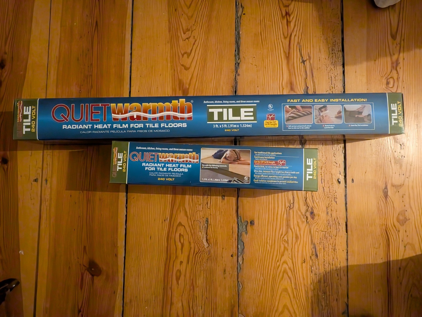 Quiet Warmth Radiant Heat Film for Tile **240V** – 3′ x 5′