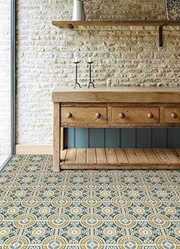 12-in by 12-in Yellow Ezra Vinyl Peel & Stick Floor Tiles (10 Tiles), (10 sq.ft.