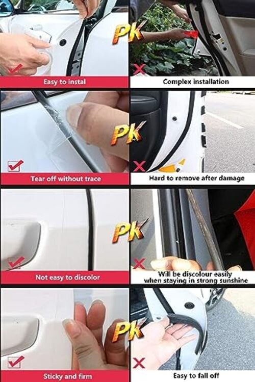 Car Door Edge Guard Invisible Automotive Door Sill 33Ft x 2.75″ Transparent