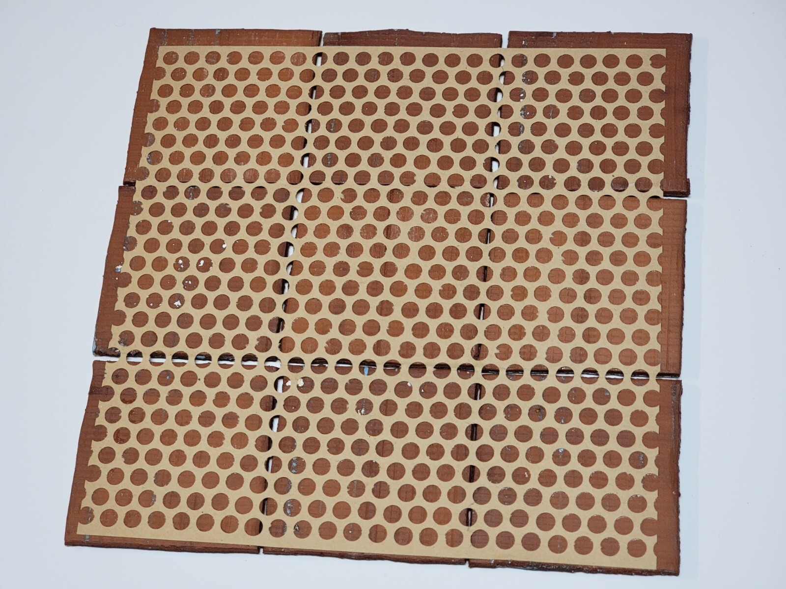Vtg 1970s Summitville Ceramic Tile Sheet – 9 Blue Rustic 4″ x 4″, 1 sq. ft. NOS