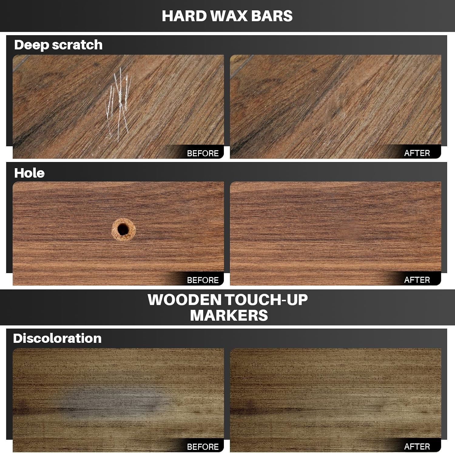 Vinyl Floor Repair Kit with Heat Pen – 11 Colors Laminate Wood Floor Repair K…