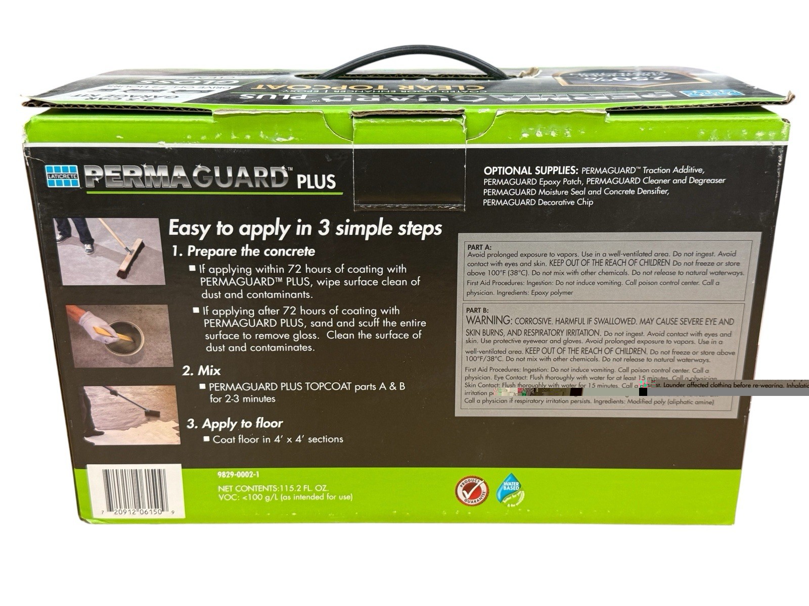 Garage Floor Epoxy Clear Topcoat Kit Gloss 400-500 Sq Ft PermaGuard Plus NEW