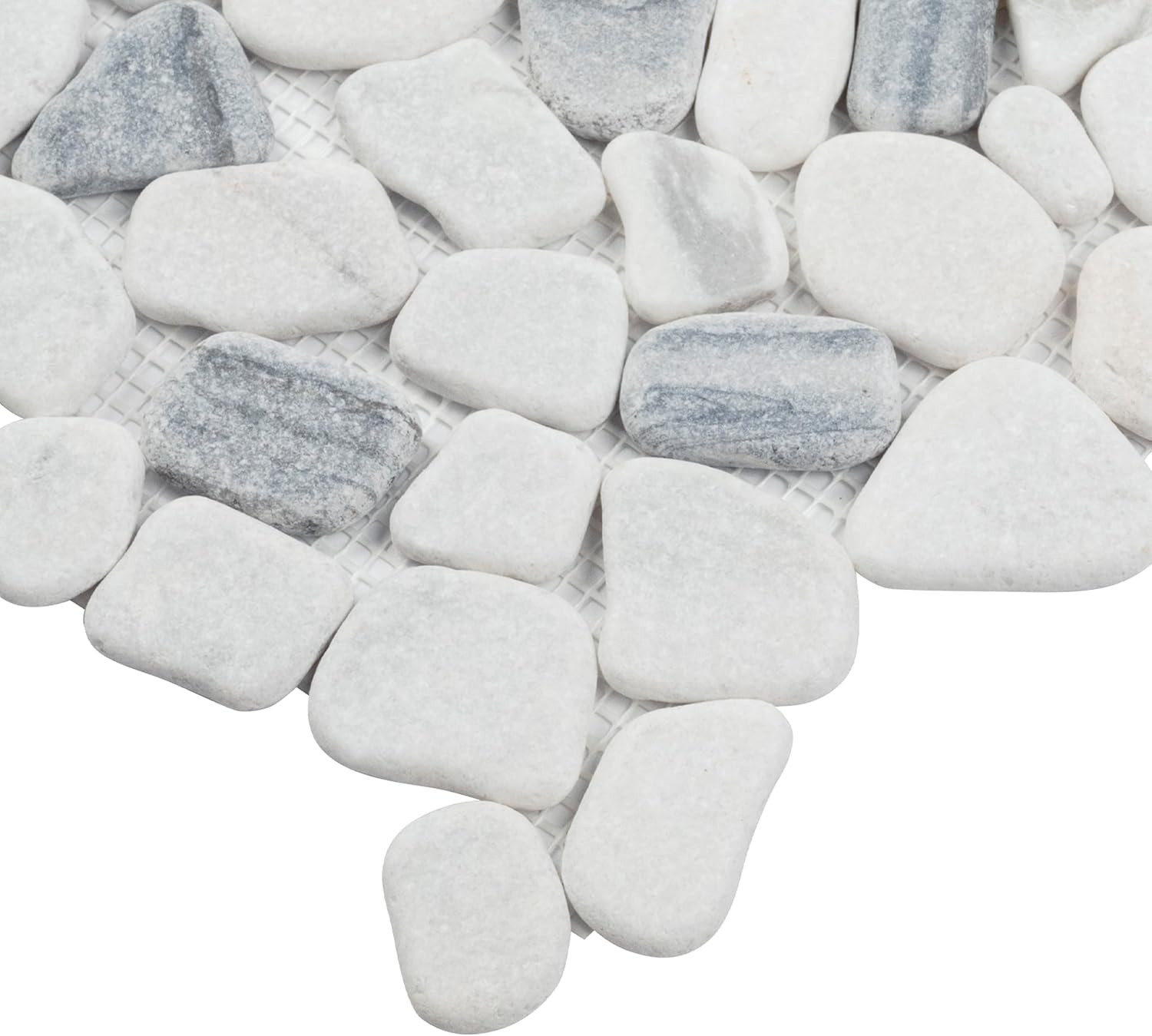 Black & White Mosaic Pebbles Tile for Kitchen & Bath – 10 Sq. Ft.
