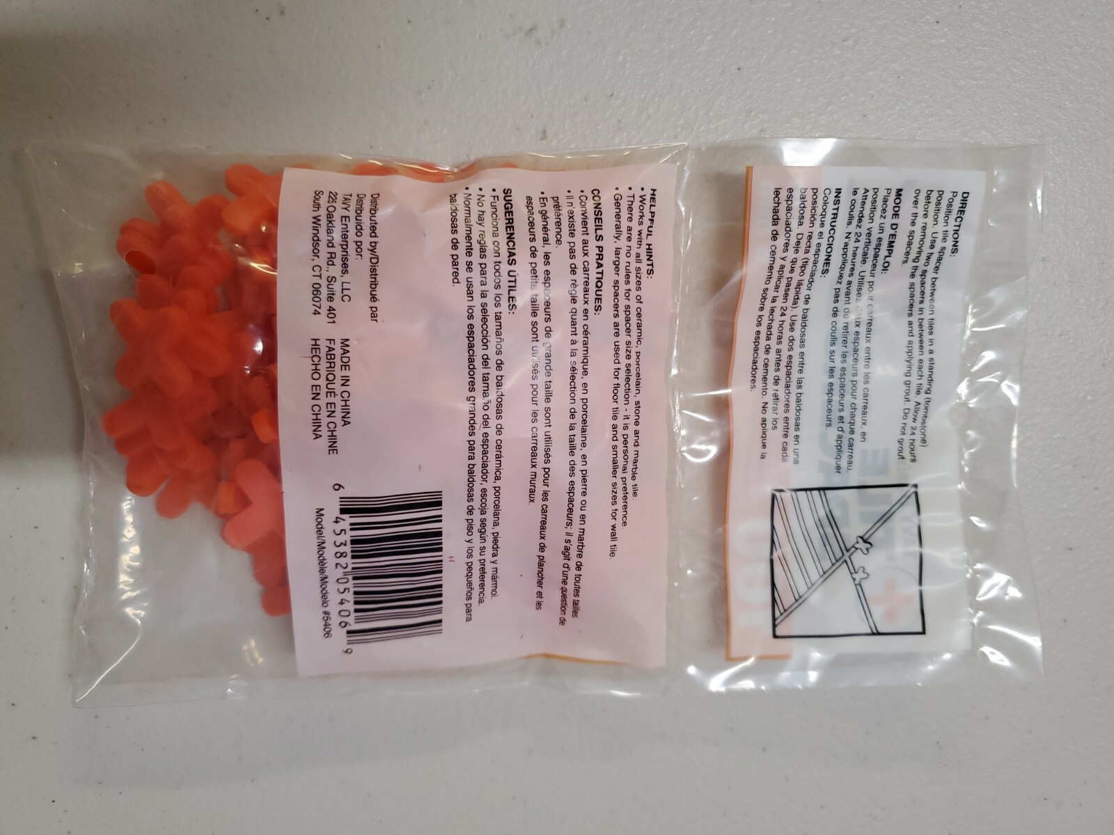 TAVY Basix Cross Tile Spacers ~ 1/4in 6mm ( 3 x 100 pieces )
