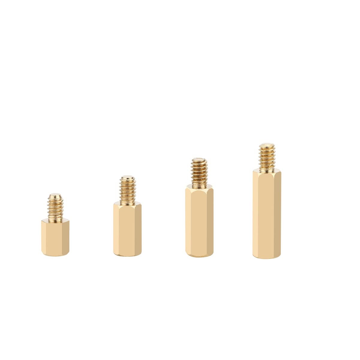 Mayitr 300Pcs M2 Brass Hex 4mm, 6mm, 8mm, 10mm, 7mm, 9mm, 11mm, 13mm, brass