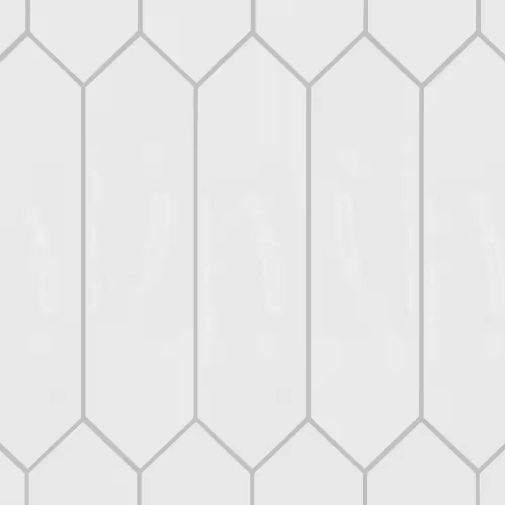 Luxecraft Artic White Glossy 3 In. X 12. In. Glazed Ceramic Picket Wall Tile (8.