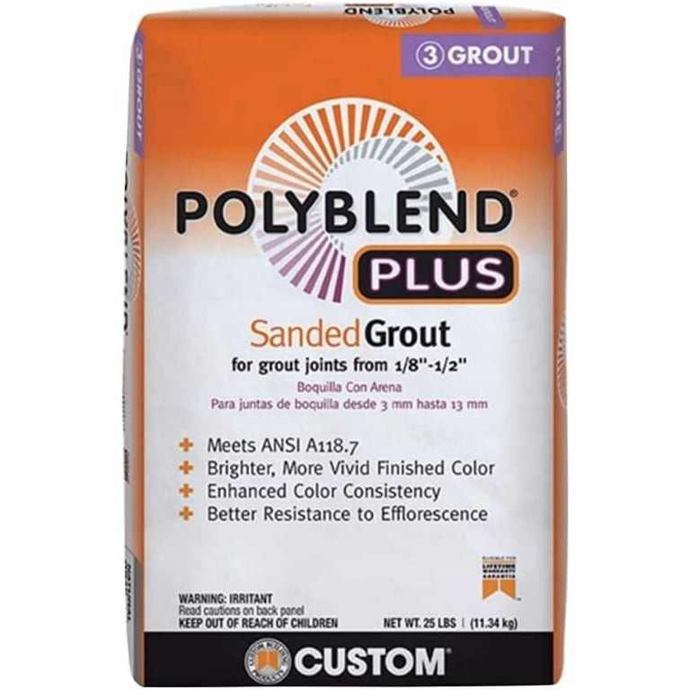Custom Building Products PolyBlend Plus Sanded Grout 25 lbs
