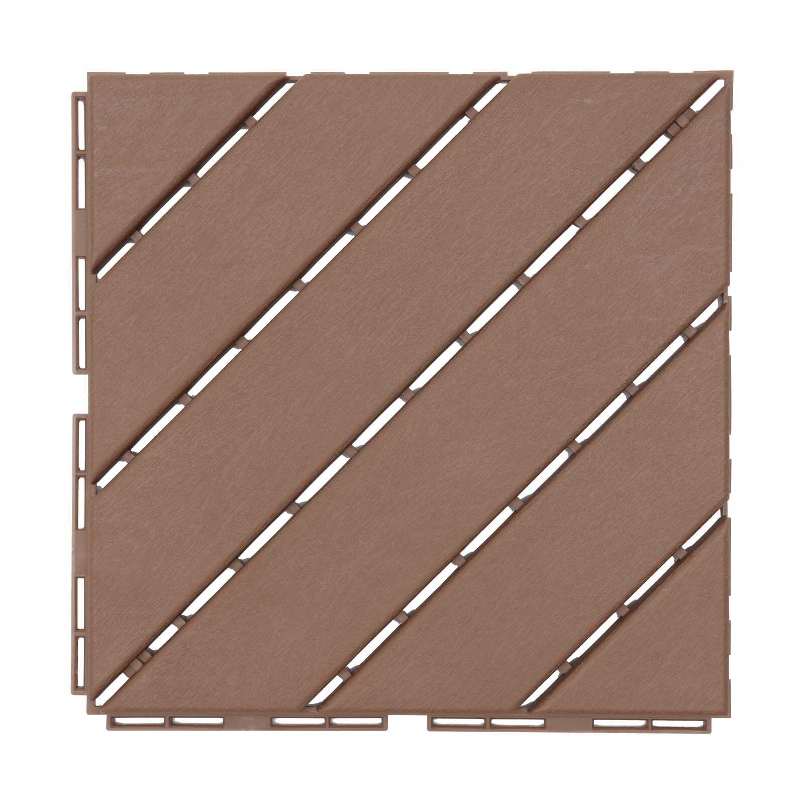 27 PACK Plastic Interlocking Deck Tiles Outdoor Patio Flooring Coffee 12″x12″.