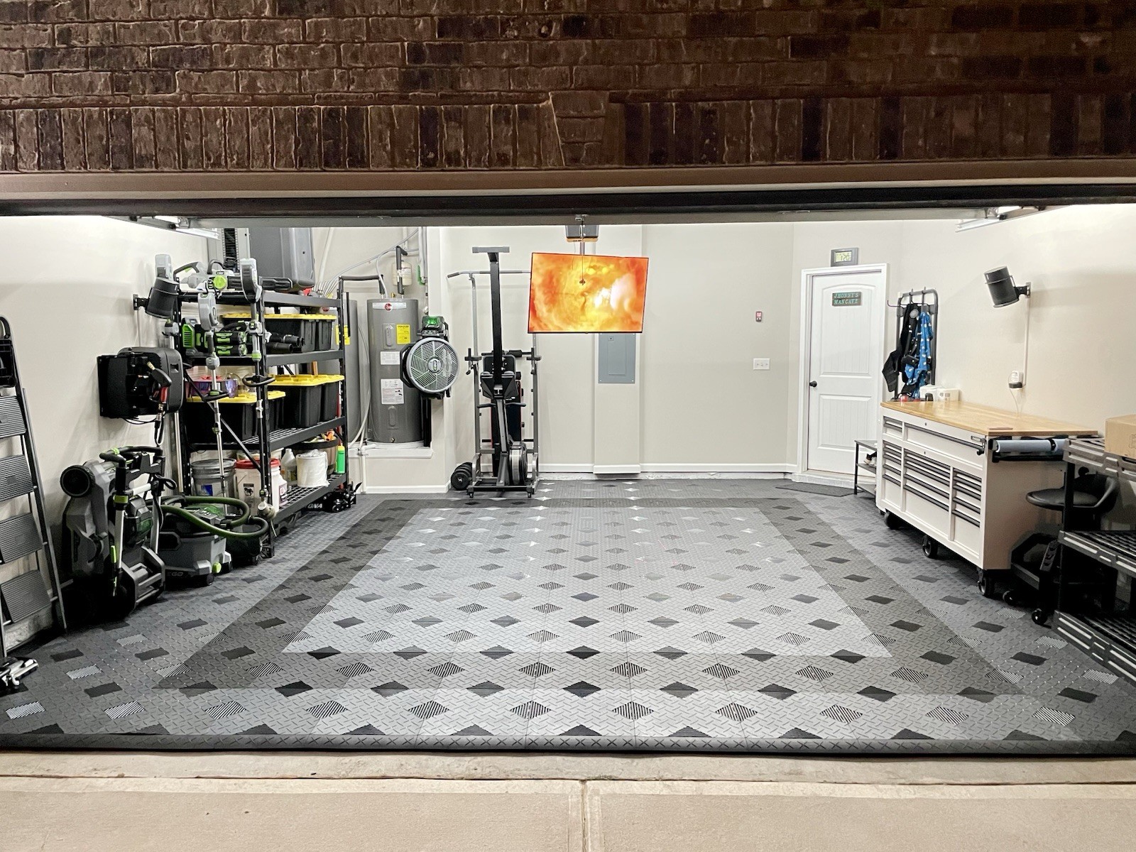 Black … HYBRID-X garage floor tiles. 50 square feet 17” X 17” MADE IN USA
