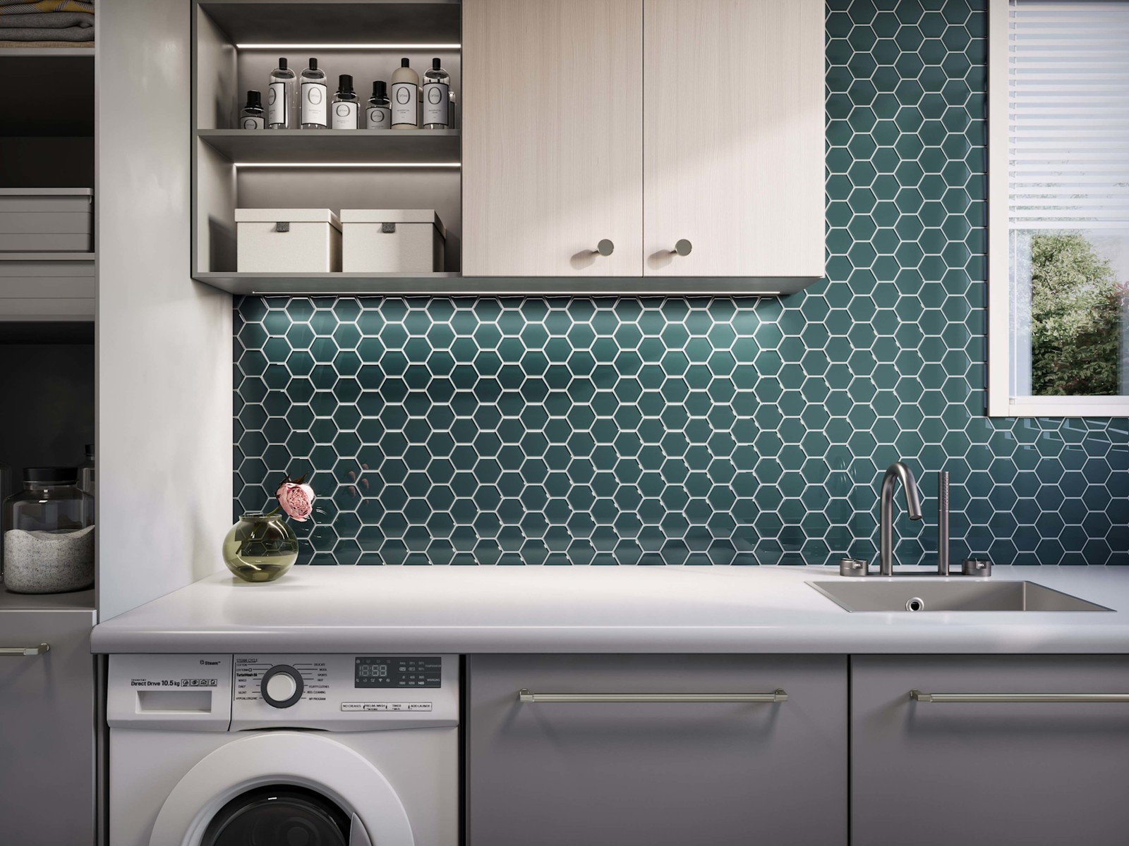 Cruz Bay Studio MKT2853 3 inch Beehive – 10″ x 12″ Geometric Wall – Carbon Gloss
