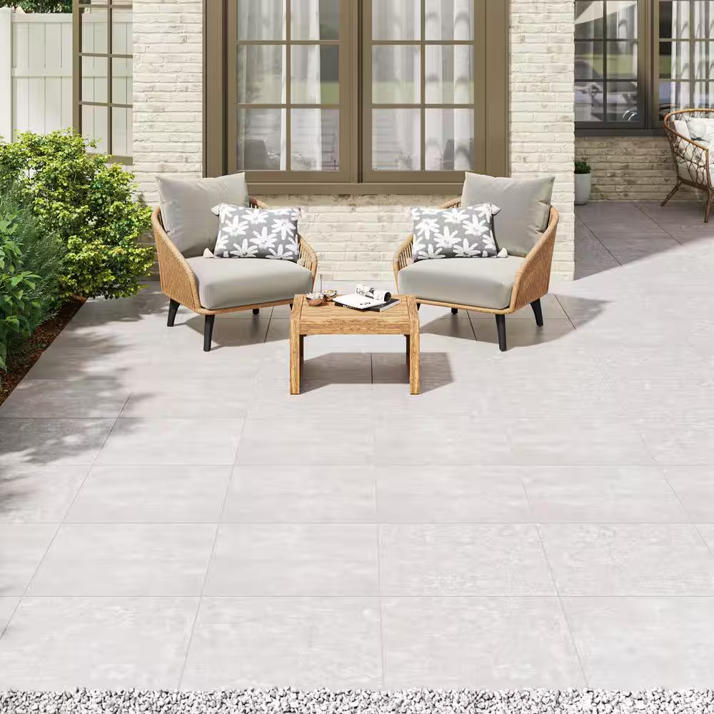 Beton Gray 2 Cm. X 24 In. X 24 In. Matte Porcelain Stone Look Paver Tile (8 Sq.