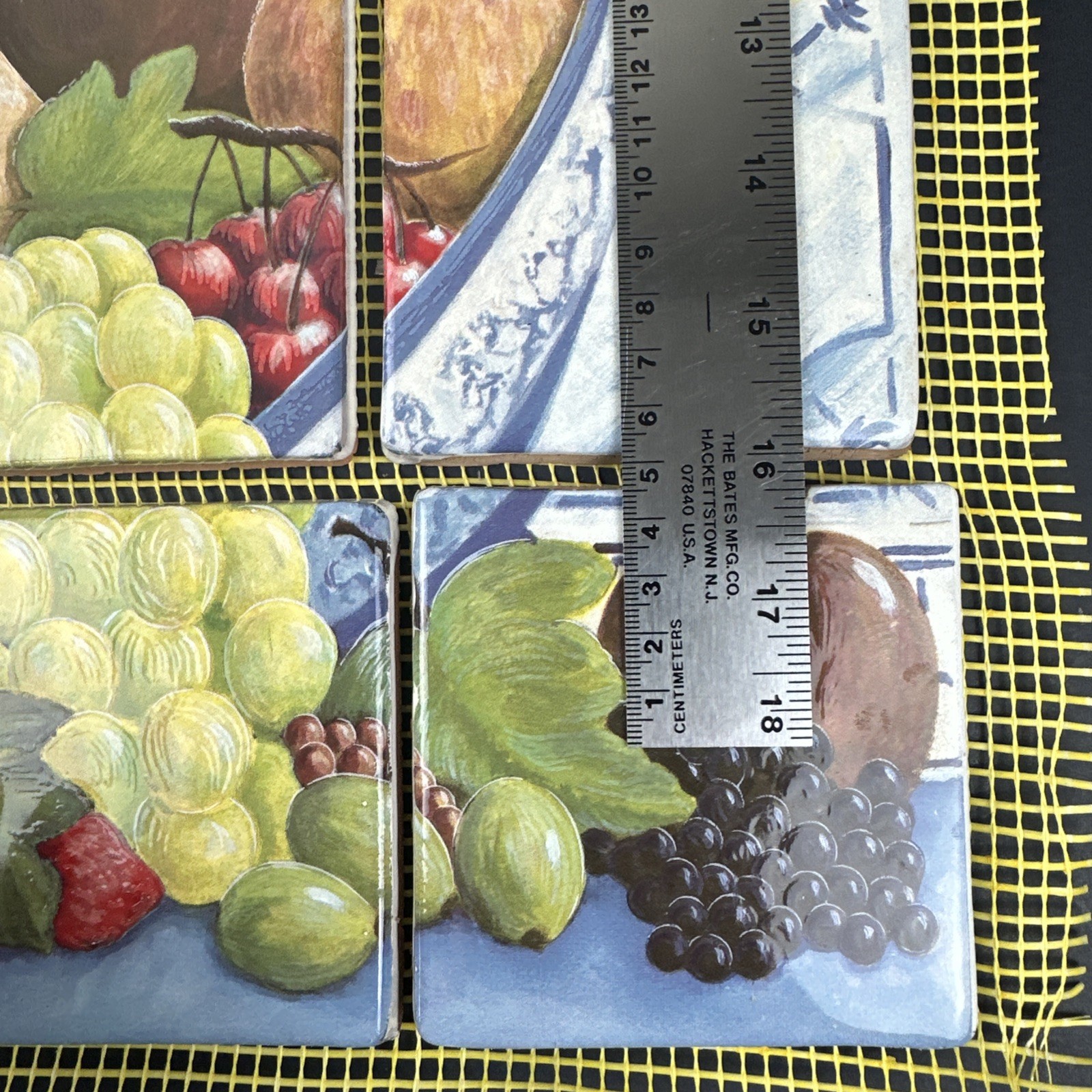 16″x20″ 20pc 3.75″ Ceramic Clay Tile Mosaic Mural Fruit Floral Backsplash