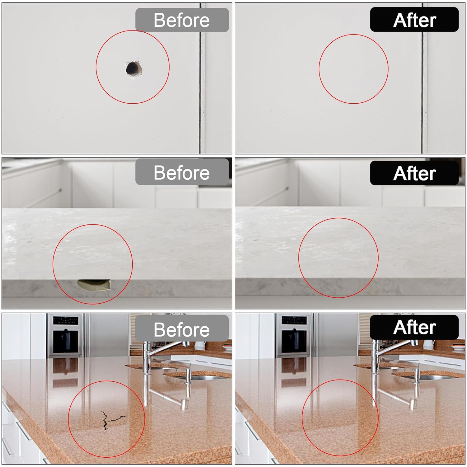 Tile, Granite and Marble Repair Kit(Color Match), 3.7 OZ Tub and Fiberglass Show
