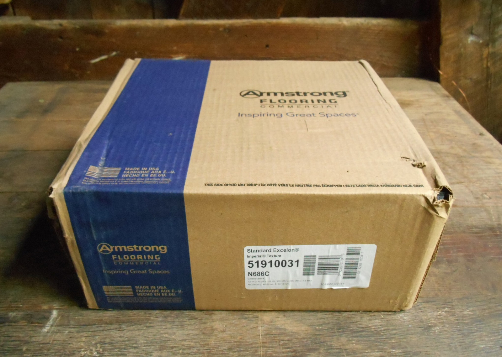 Armstrong Excelon Commercial Floor Tile Classic Black 12″x12″ Case of 45 Pcs.