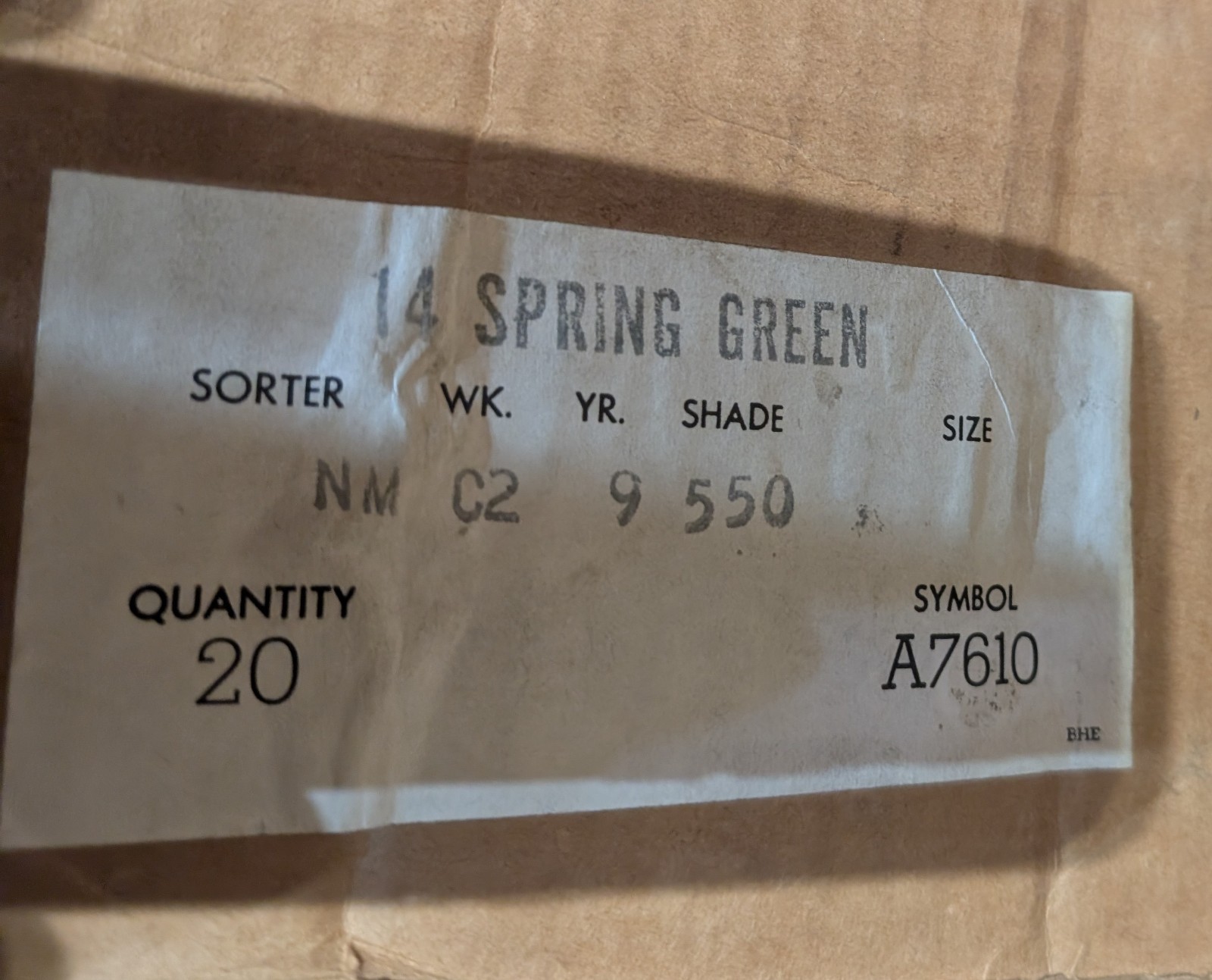 1 Piece Of Ceramic Tile #14 Spring Green Double Mud Bullnose A7610 Curb Jamb