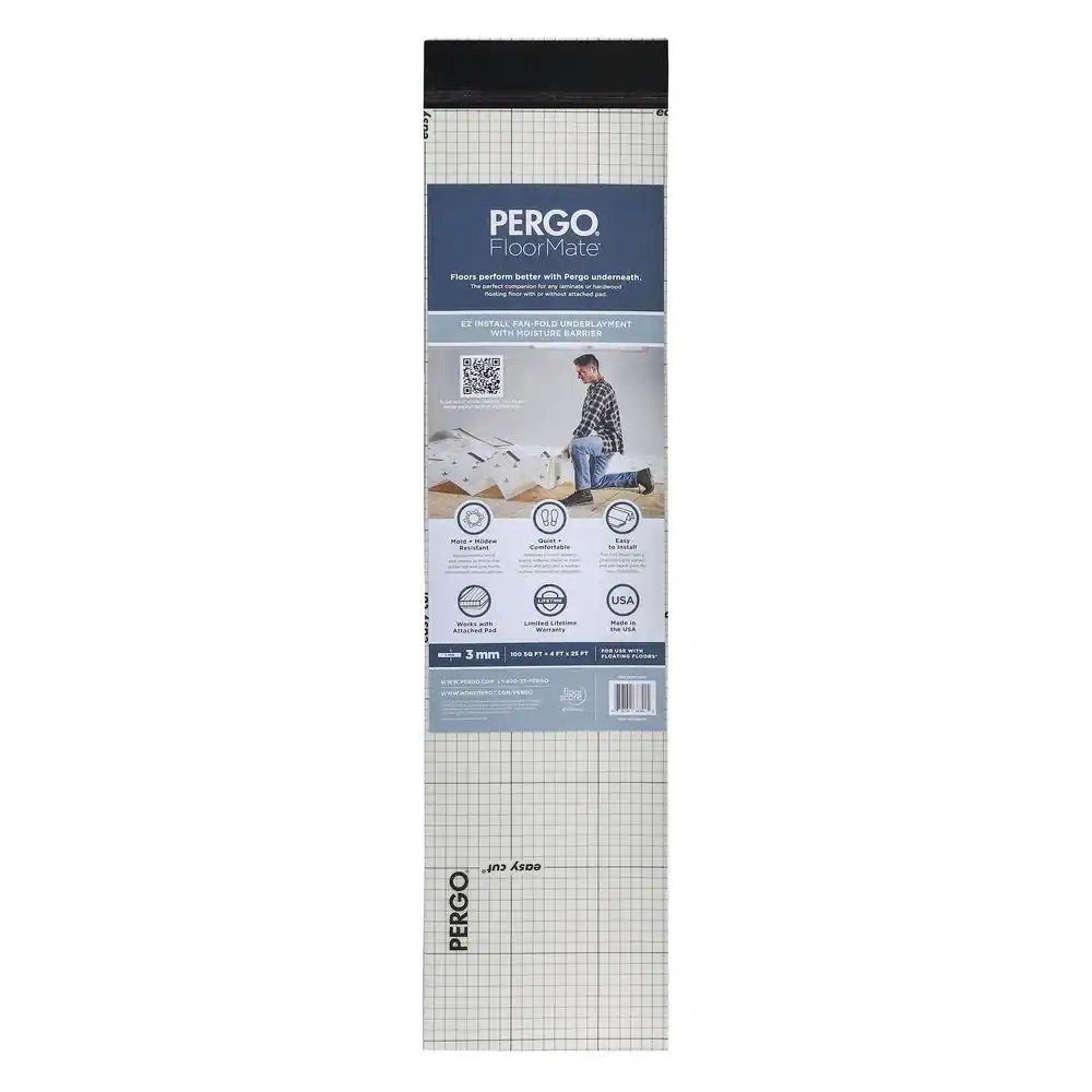 Floormate 100 Sq. Ft. 4 Ft. X 25 Ft. X 118.11 Mm T Premium Foam Underlayment for