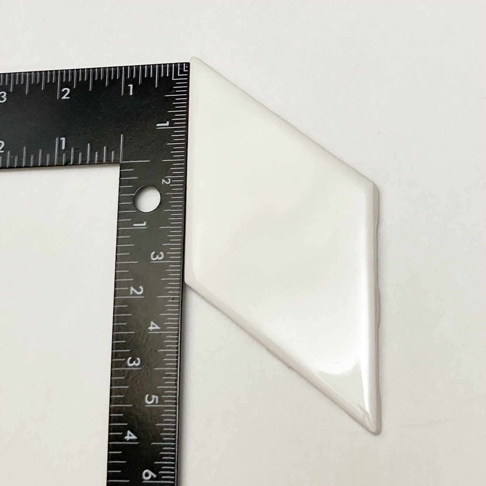 MARAZZI LuxeCraft Diamond Rhombus White Glazed Glossy Ceramic Wall Tile 3″ x 6″