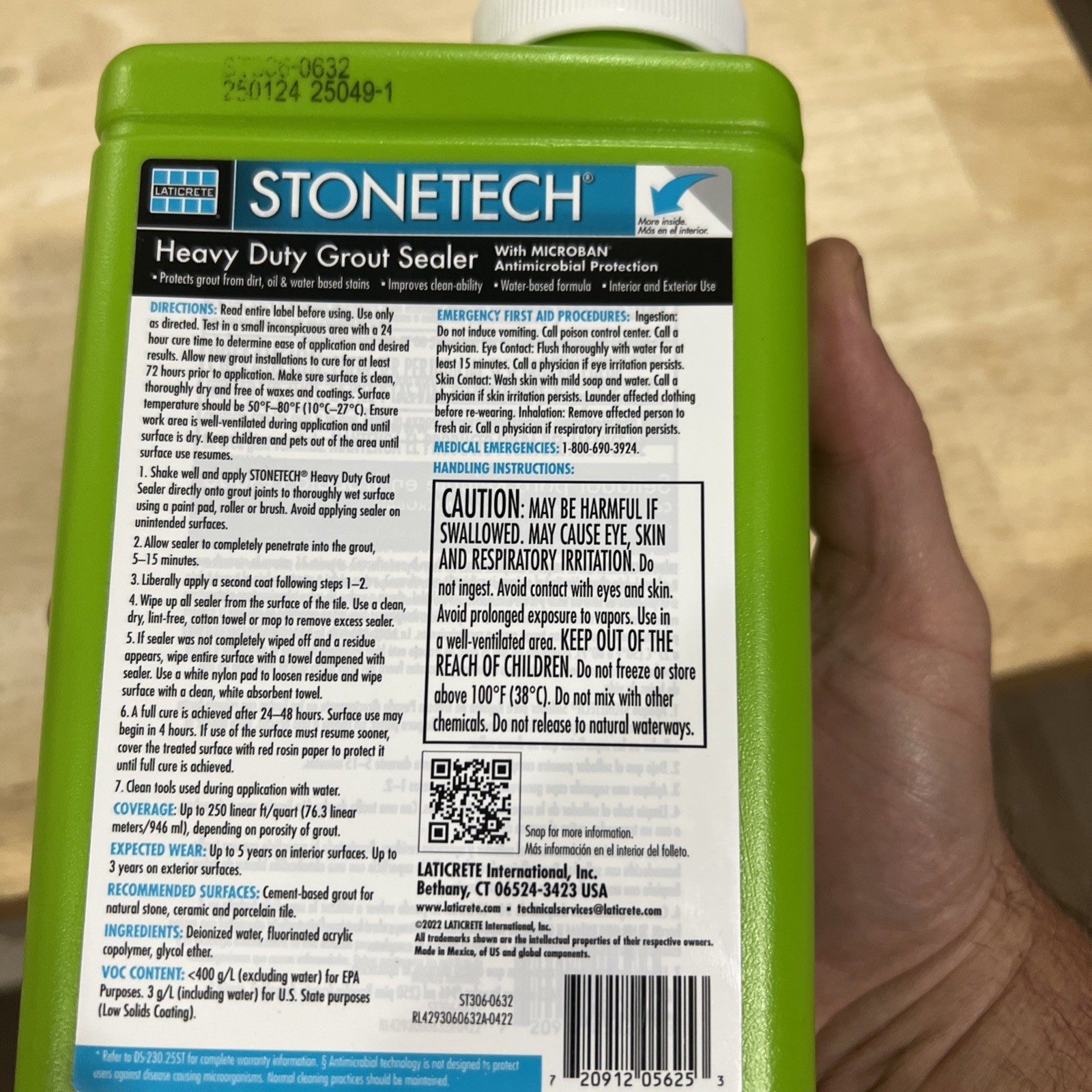 STONETECH Heavy Duty Grout Sealer 1 Quart New Never Opened Natural Look Sealer