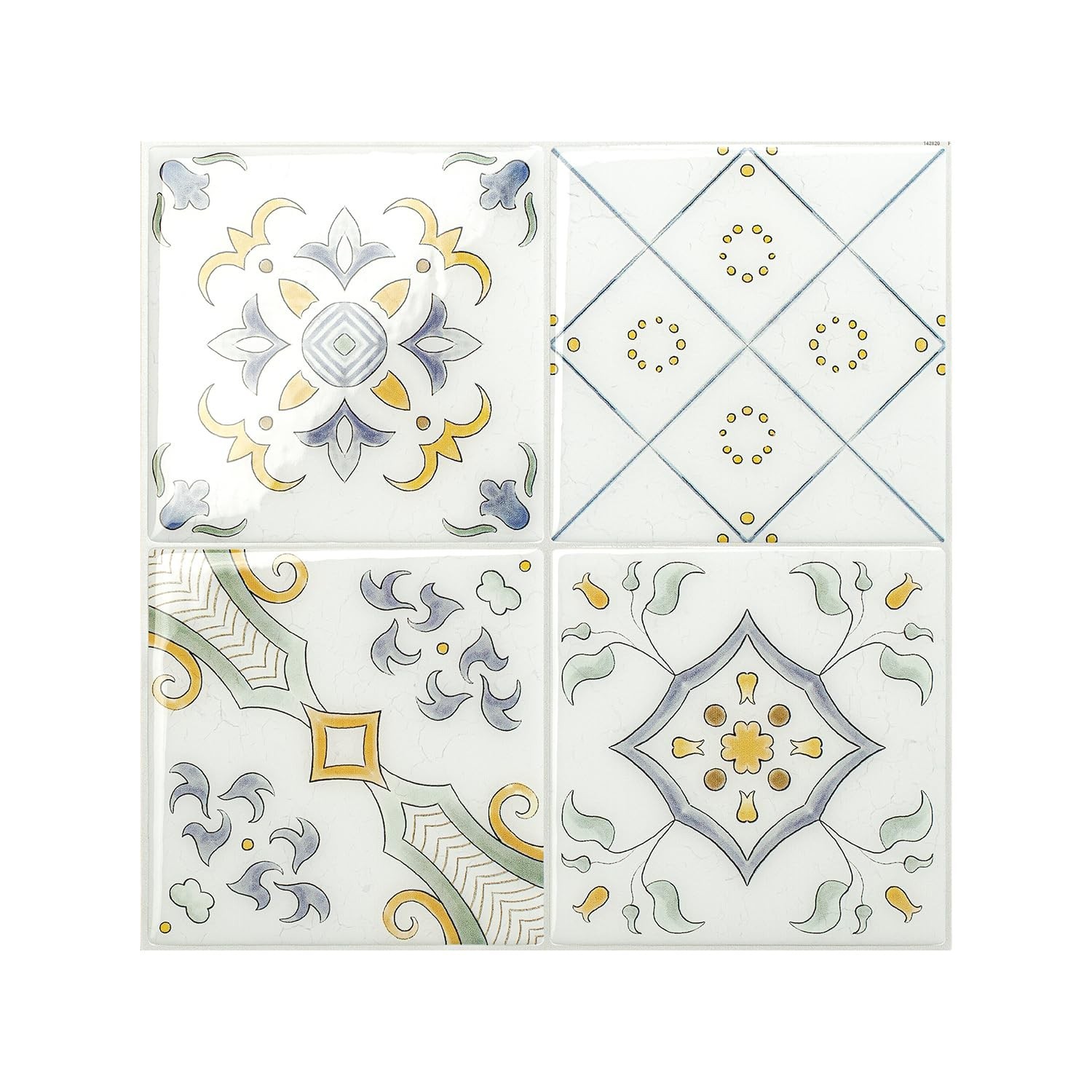 SMART TILES Peel and Stick Backsplash – 5 Sheets of 9″ x 9″ – 3D Adhesive Pee…