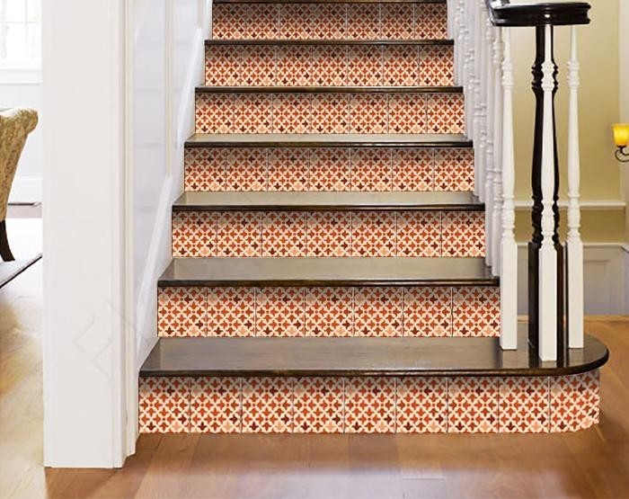 HomeRoots 399997 6 x 6 in. Terra Cotta Red Tango Peel & Stick Tiles