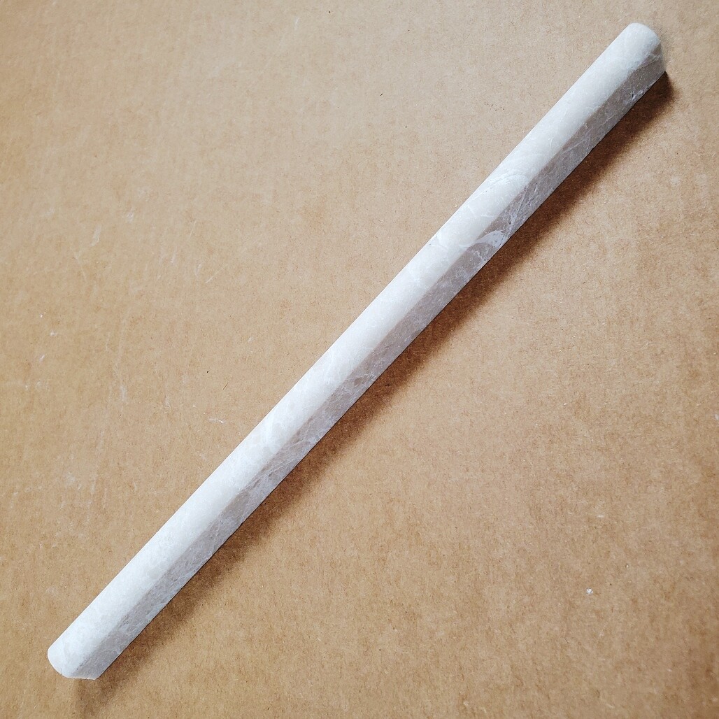 Pencil Liner Crema Nouva Honed Marble Tile 3/4″x3/4″x12″