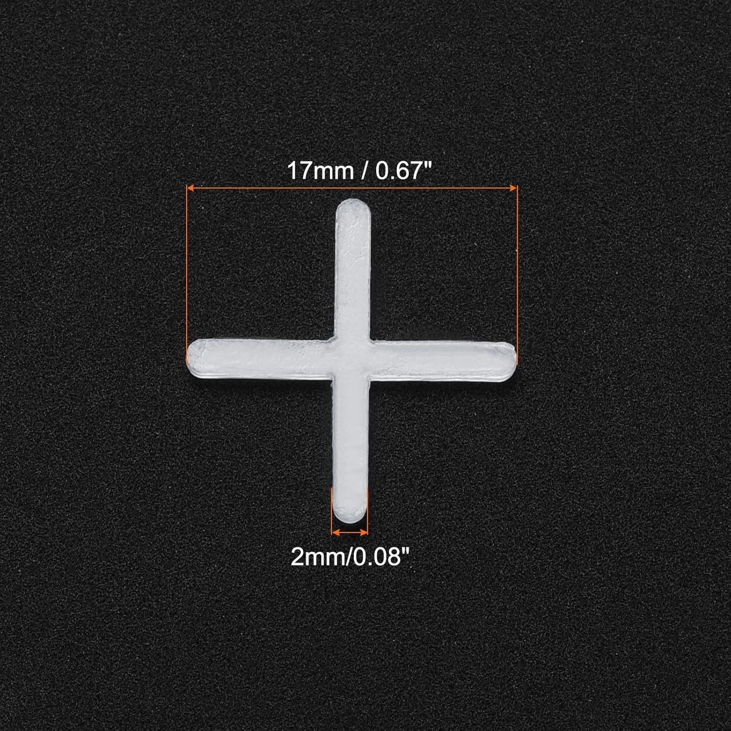 HARFINGTON 100pcs Tile Spacers 2mm Hard Plastic Cross Tiles Leveler