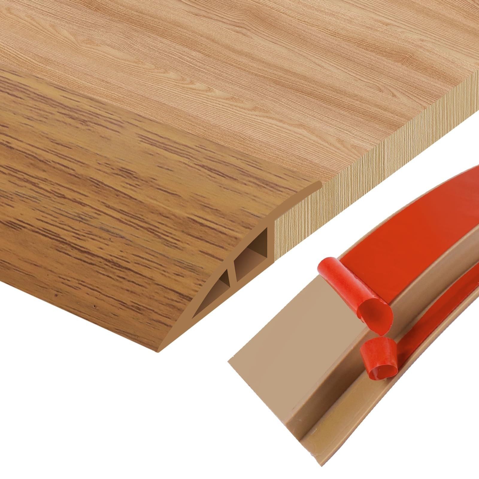 39″ Floor Transition Strip Reducer Trim – Self-Adhesive Doorway Threshold for Ti