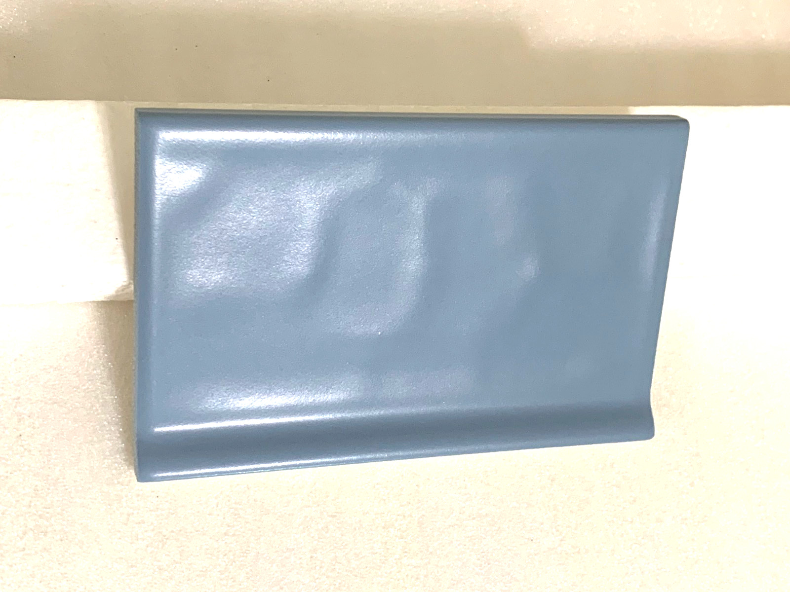 New Vtg Florida Ceramic Vermont Blue #566 Potters Touch Cove Base 4 ” x 6 “