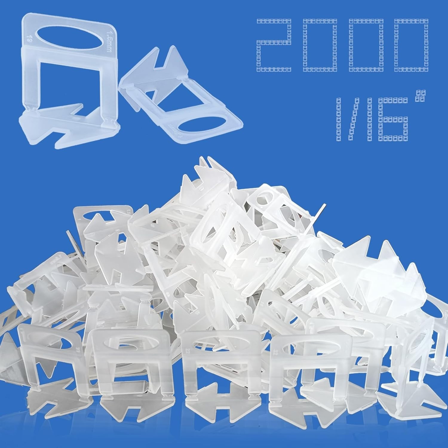 Sistema de nivelacion de azulejos 1/16 pulg 2000 clips para ceramica piedra DIY