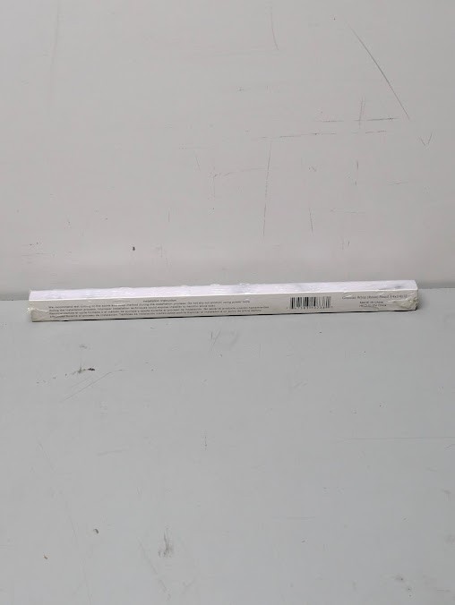 Greecian White Pencil Molding 0.75 in. x 1 in. Polished Resin Wall Tile-20/case