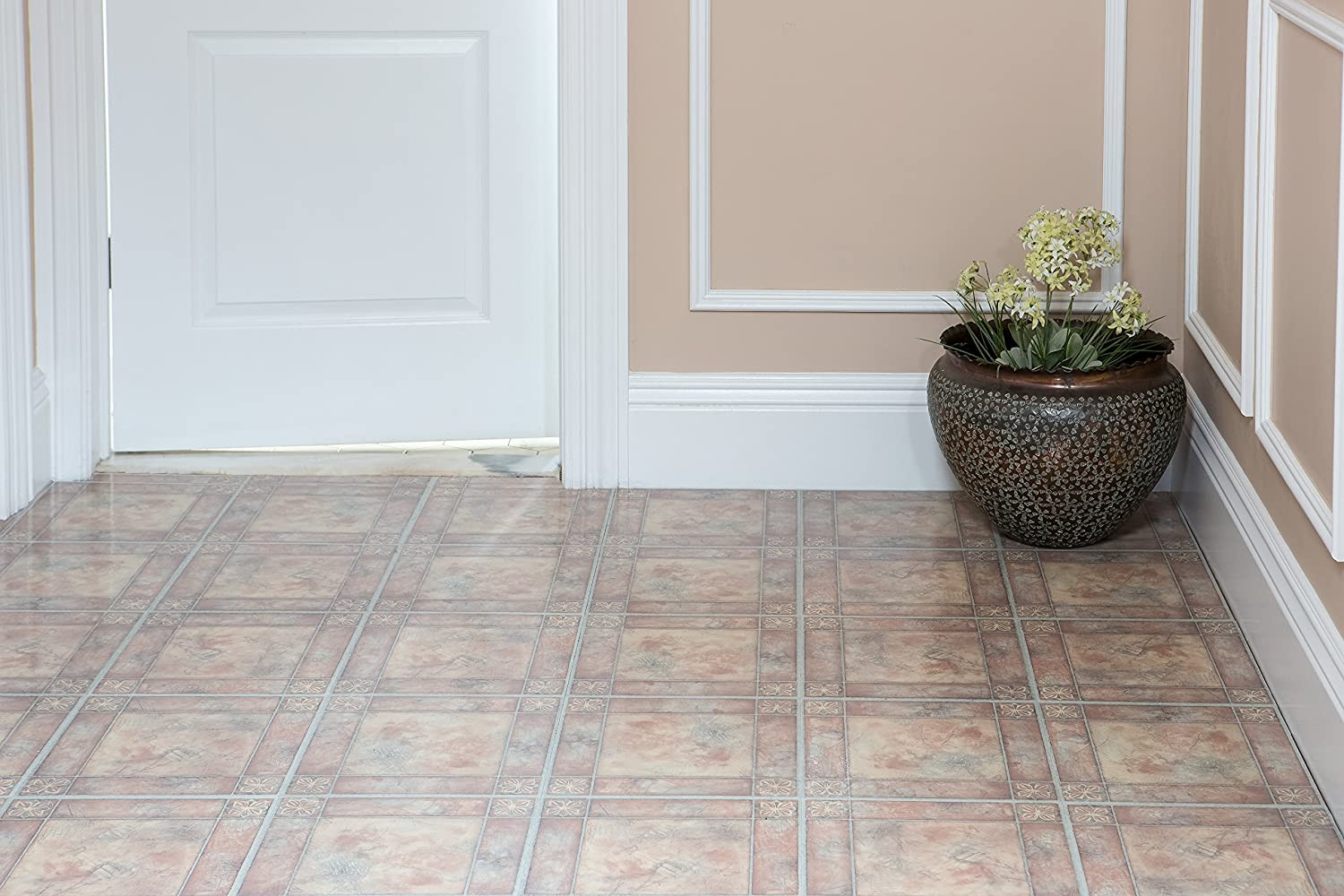 Spanish Stick DIY Flooring by Achim Home Decor Perfect for Kitchen 12″ x 12 USA