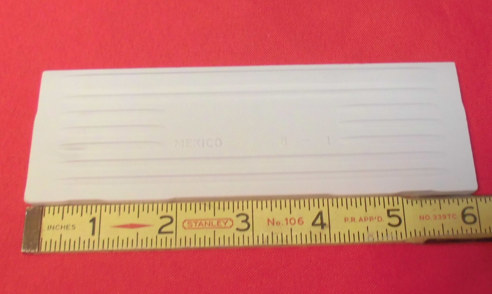 1 pc. *PEACH COLOR* Ceramic Bullnose Tile 2” X 6” By American Olean, NEW STOCK