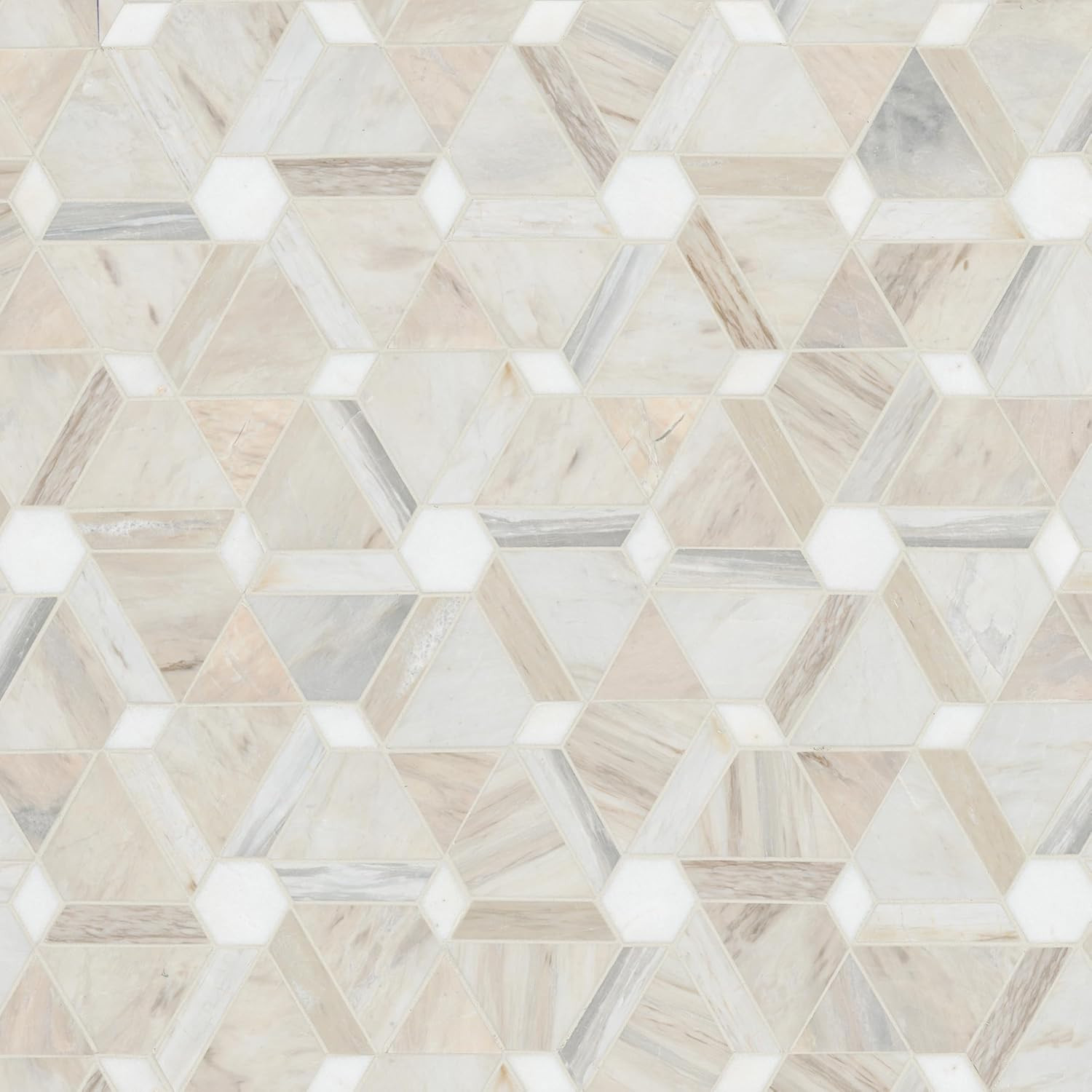 Angora Floralis Polished Marble Mosaic Tile for Luxurious Spaces 11×12