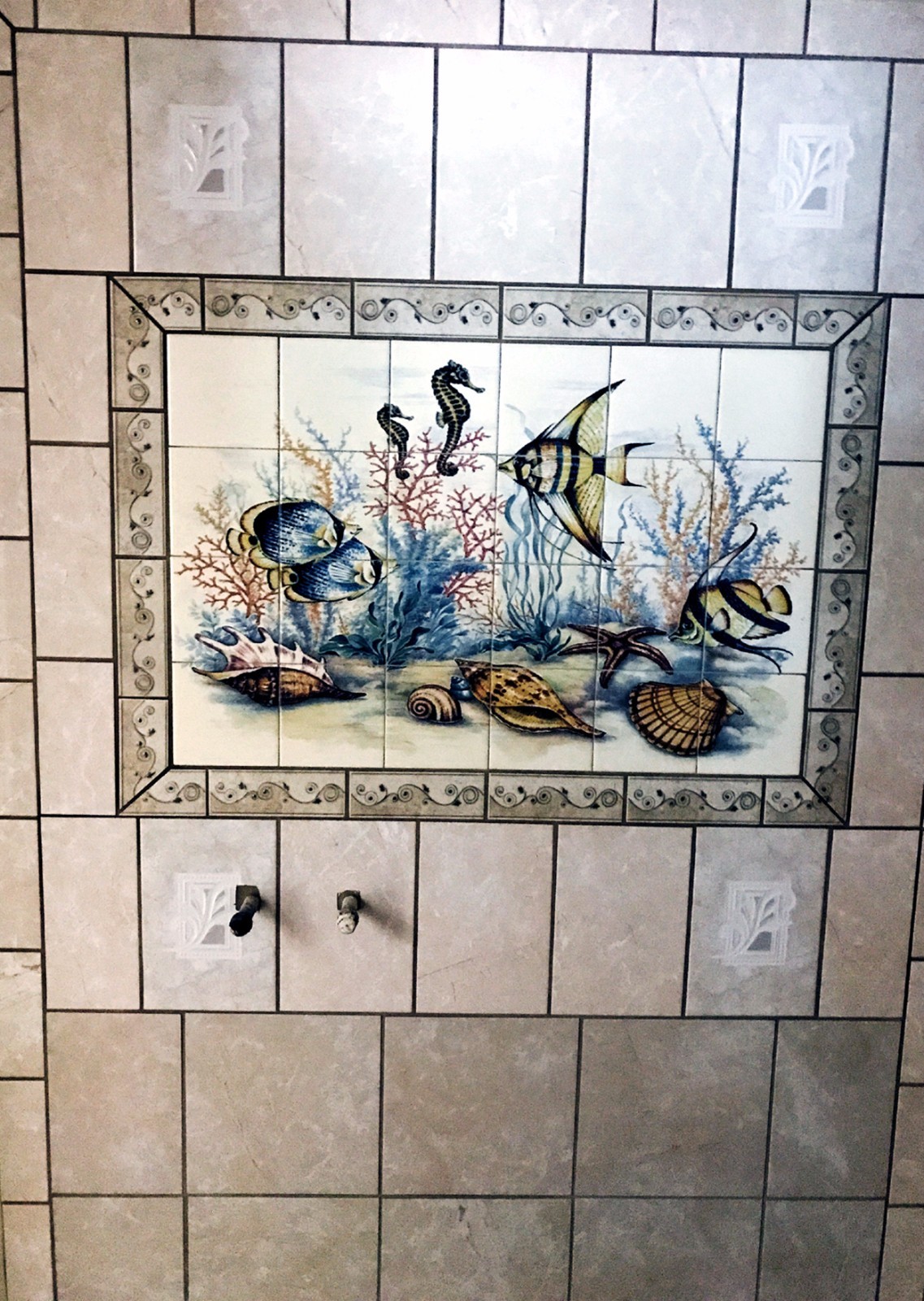 36 x 24 Art Under the Sea Ceramic Mural Backsplash Bath Tile