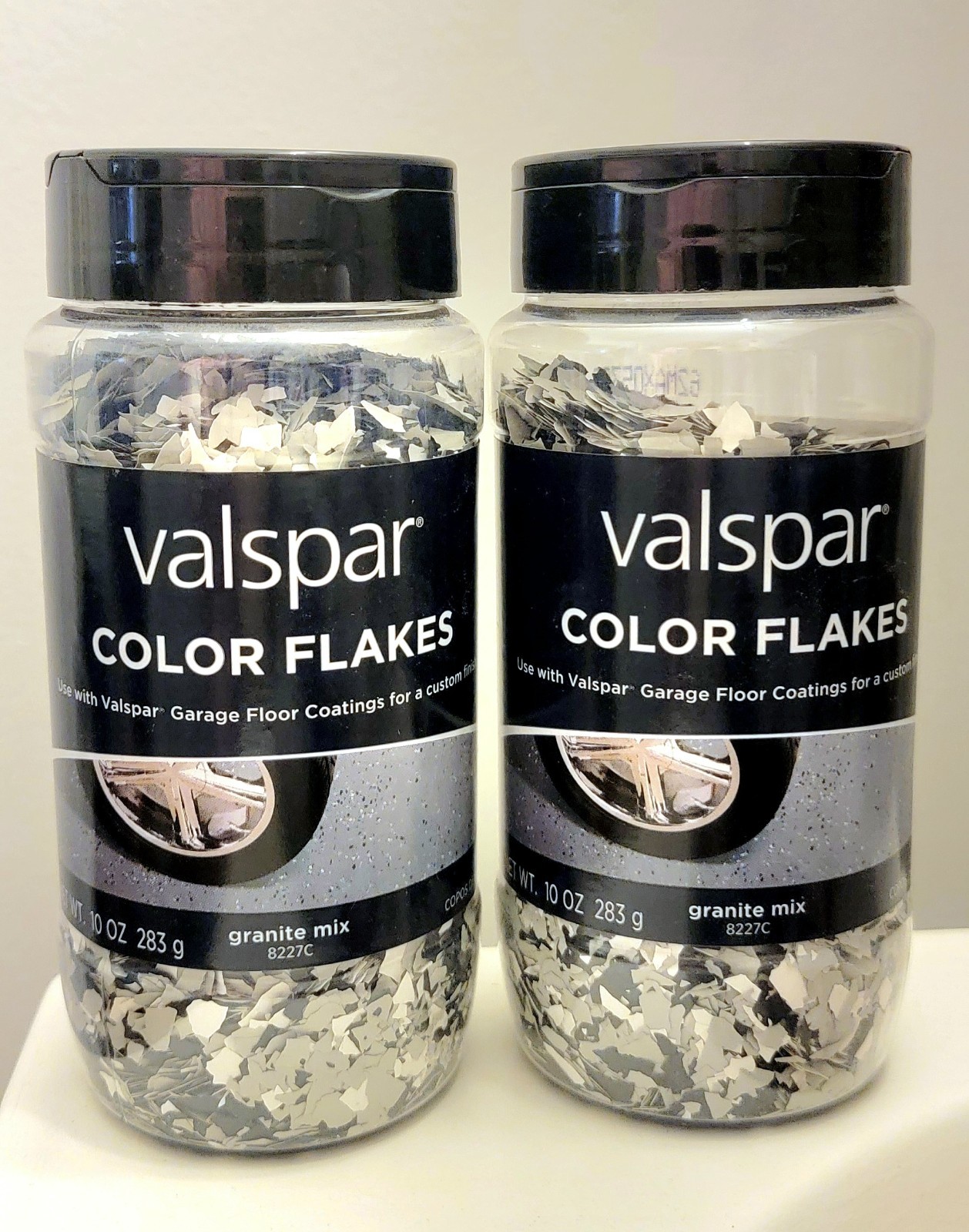 NEW 2 VALSPAR Color Flakes Granite Mix For Garage, Patio & More LG 7 Oz Bottles