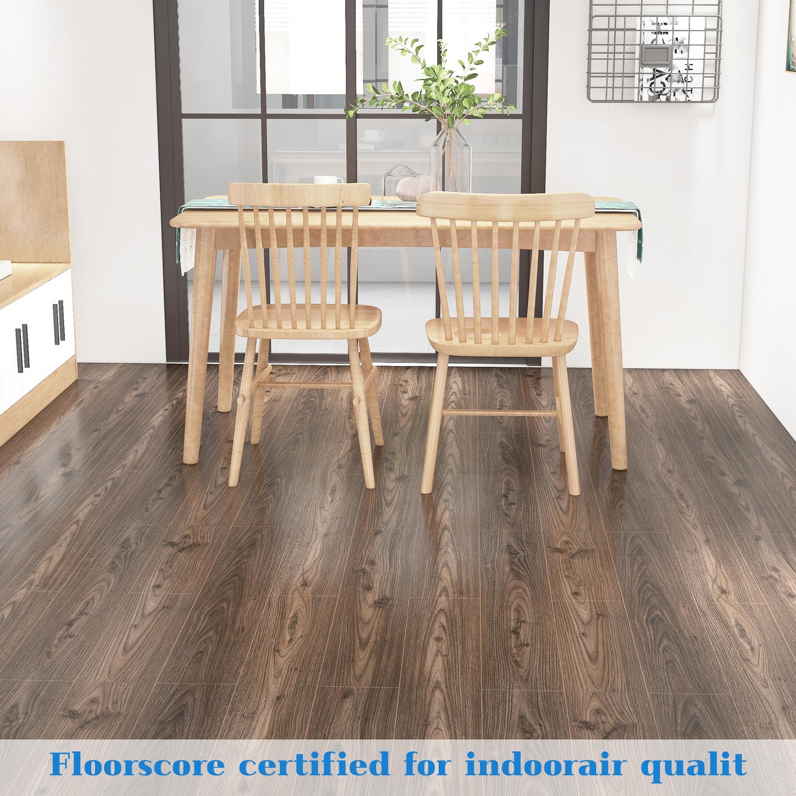 18 SqFt Wood Peel And Stick Floor Tiles 12 Pack Vinyl Waterproof 36×6 Dark Brown