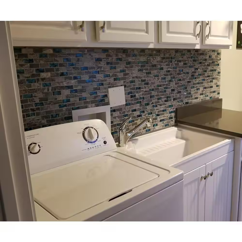 Blue 12 In. X 12 In. Glass Mosaic Tile for Kitchen Backsplash or Bathroom Backsp