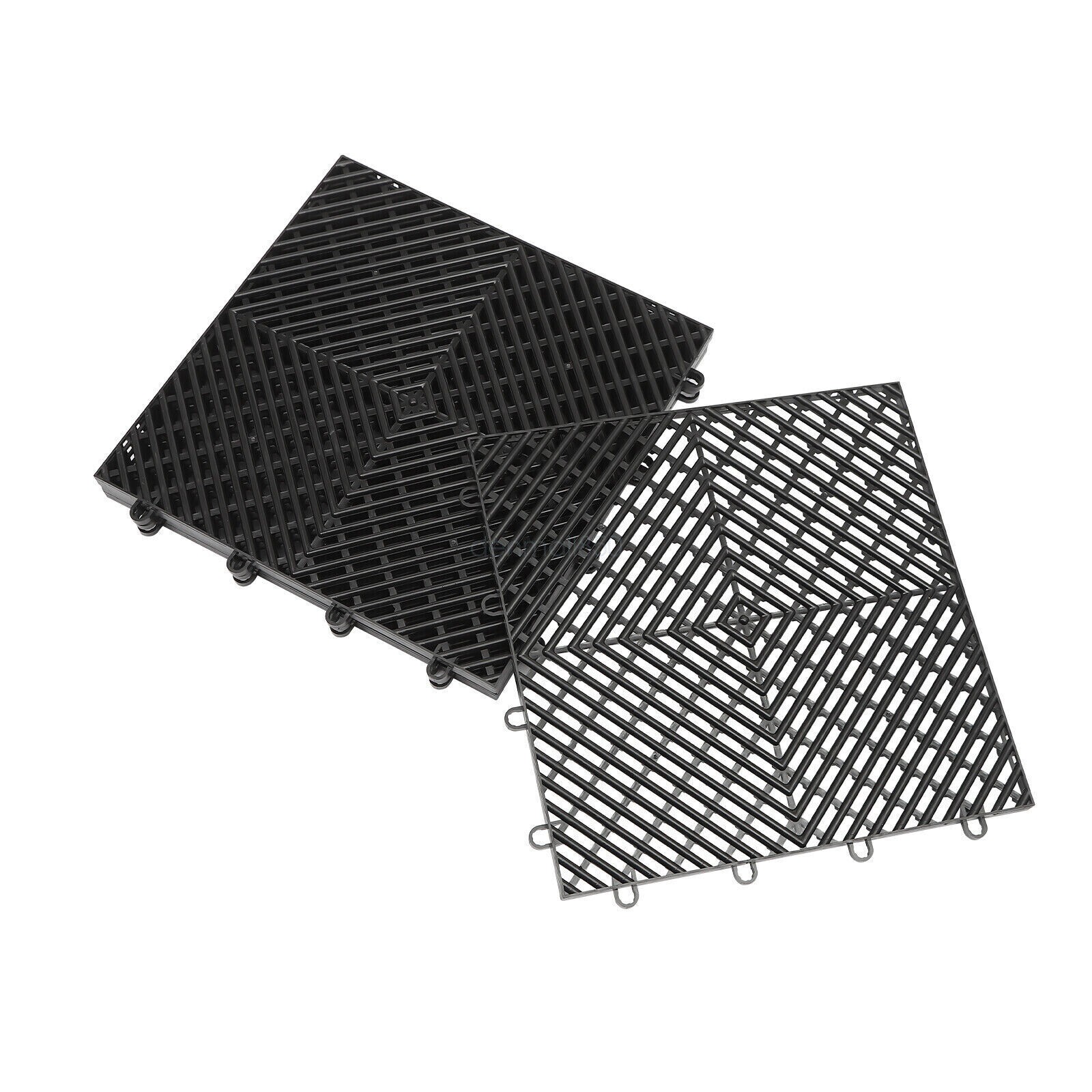 12×12″ Interlocking Garage Floor Tiles 25/55 PCS Deck Tile Snow Water Drainage