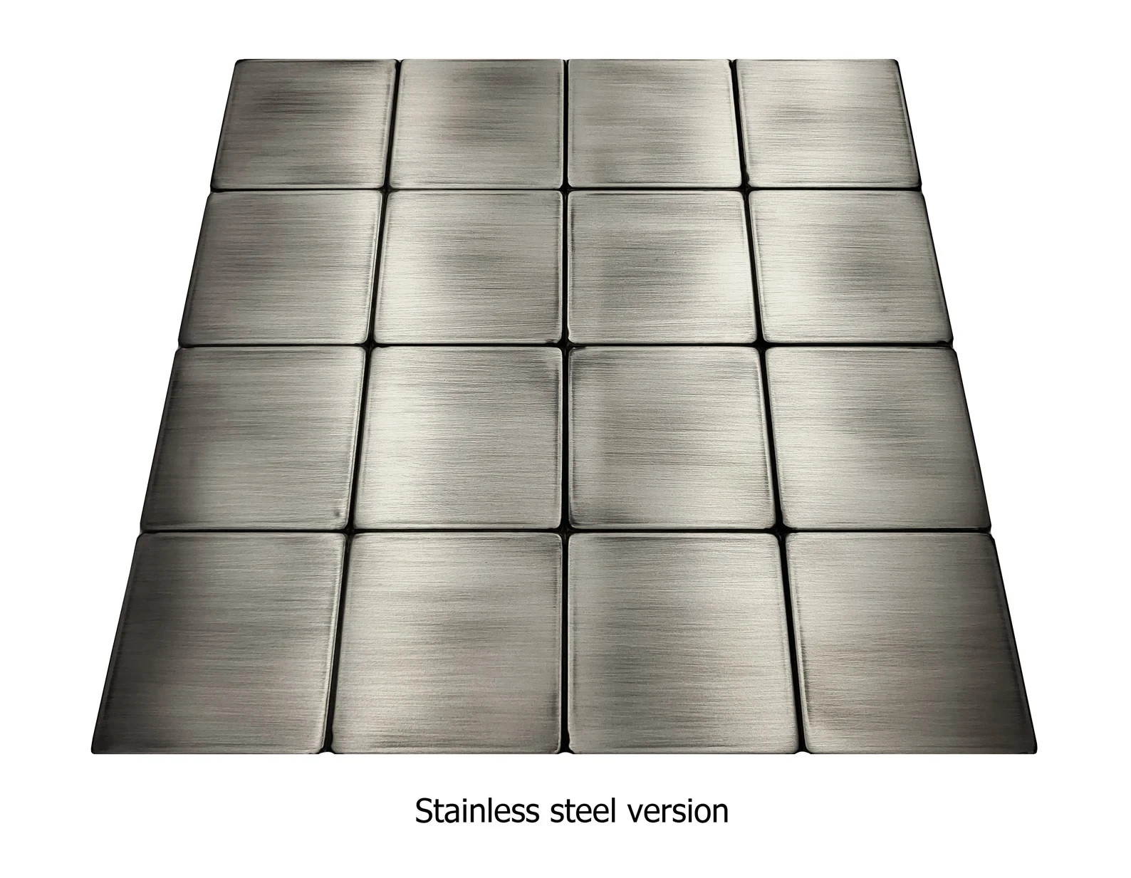 16-Piece Handmade Metal Tile Set – Wall Art for Kitchen- Fireplace – Accent Wall