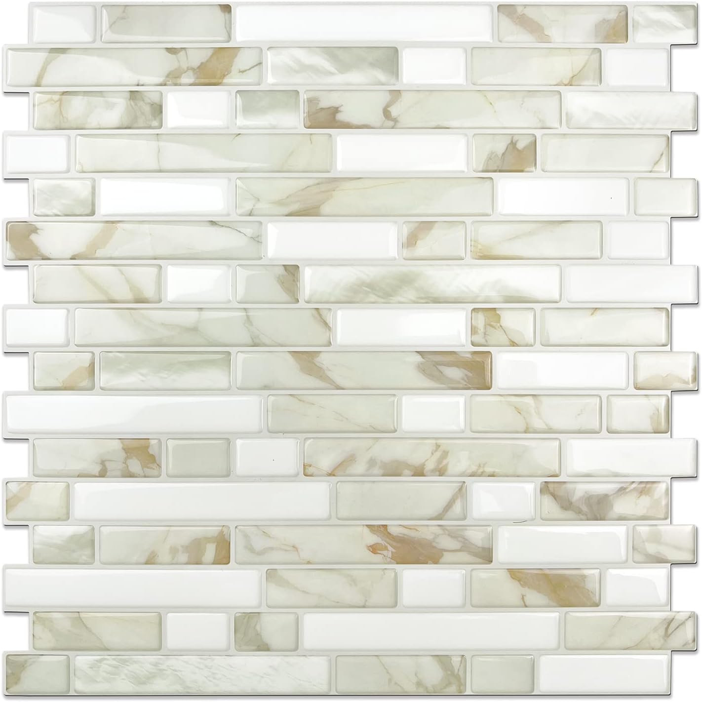 Thicker Design Peel and Stick, Self Adhesive Stick on Tile Backsplash for Kitche
