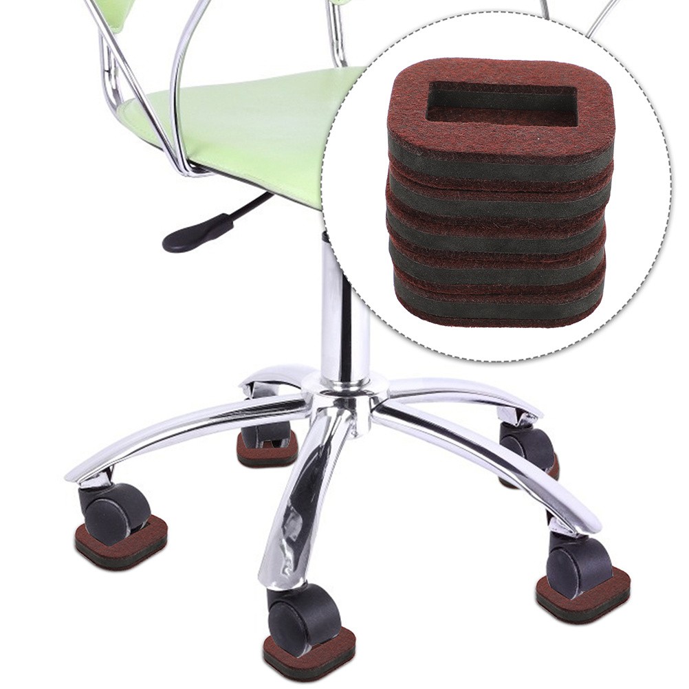 5 Pcs Roller Holder Furniture Caster Felt Cups Rolling Chair Office