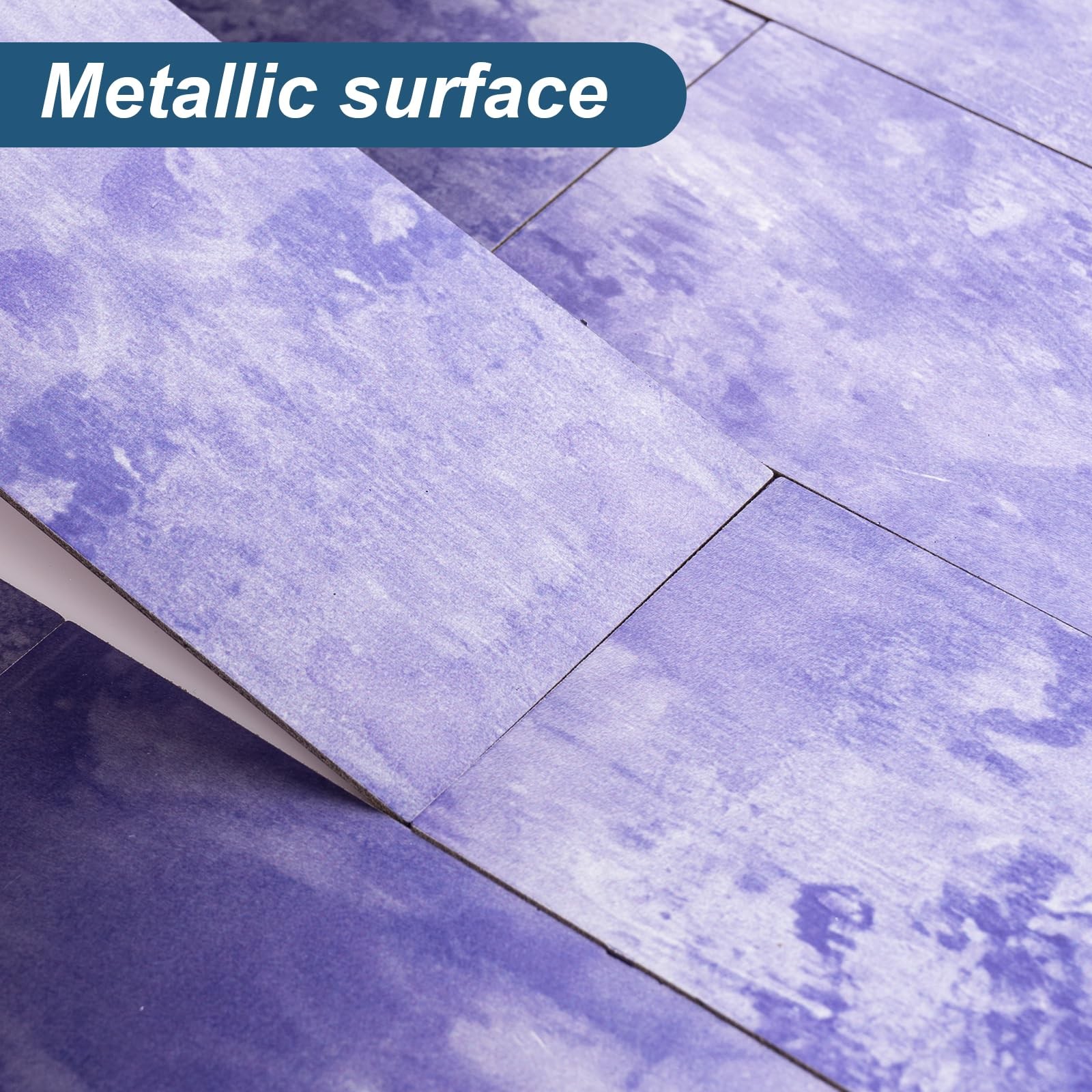100 Sheets Metallic Peel and Stick Backsplash Tiles, 3″x6″ Vibrant Layered-Co…