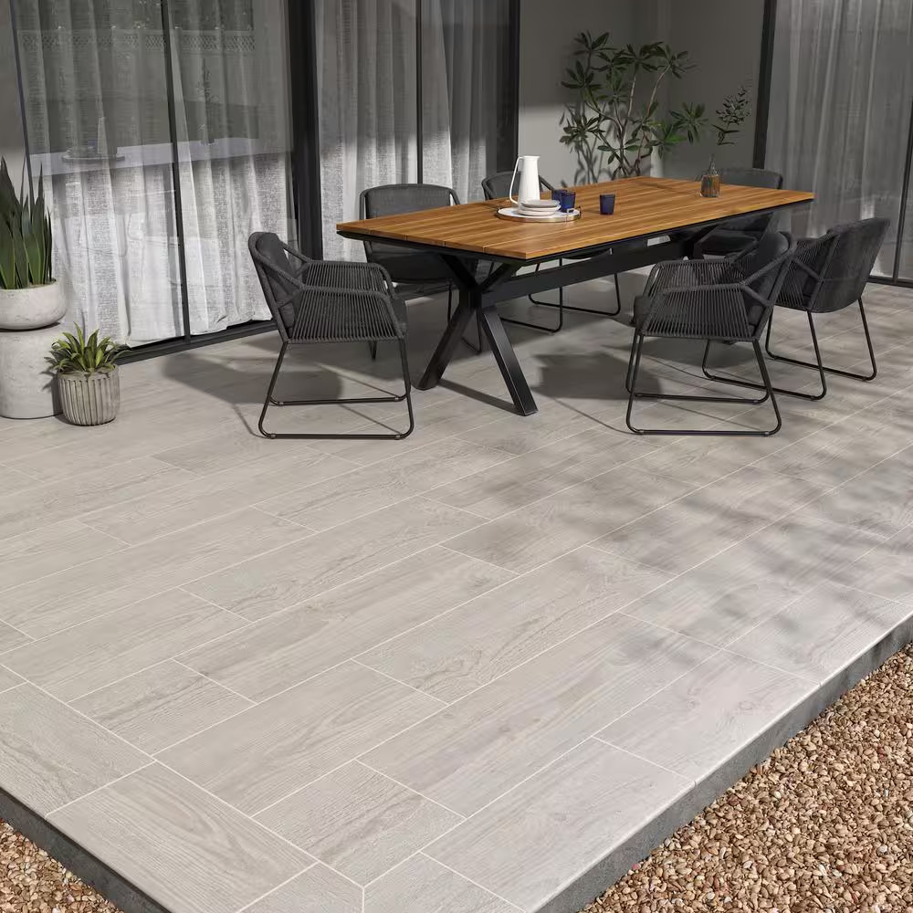 Caldera Grigia 2 Cm. X 16 In. X 47 In. Matte Porcelain Wood Look Paver Tile (10.