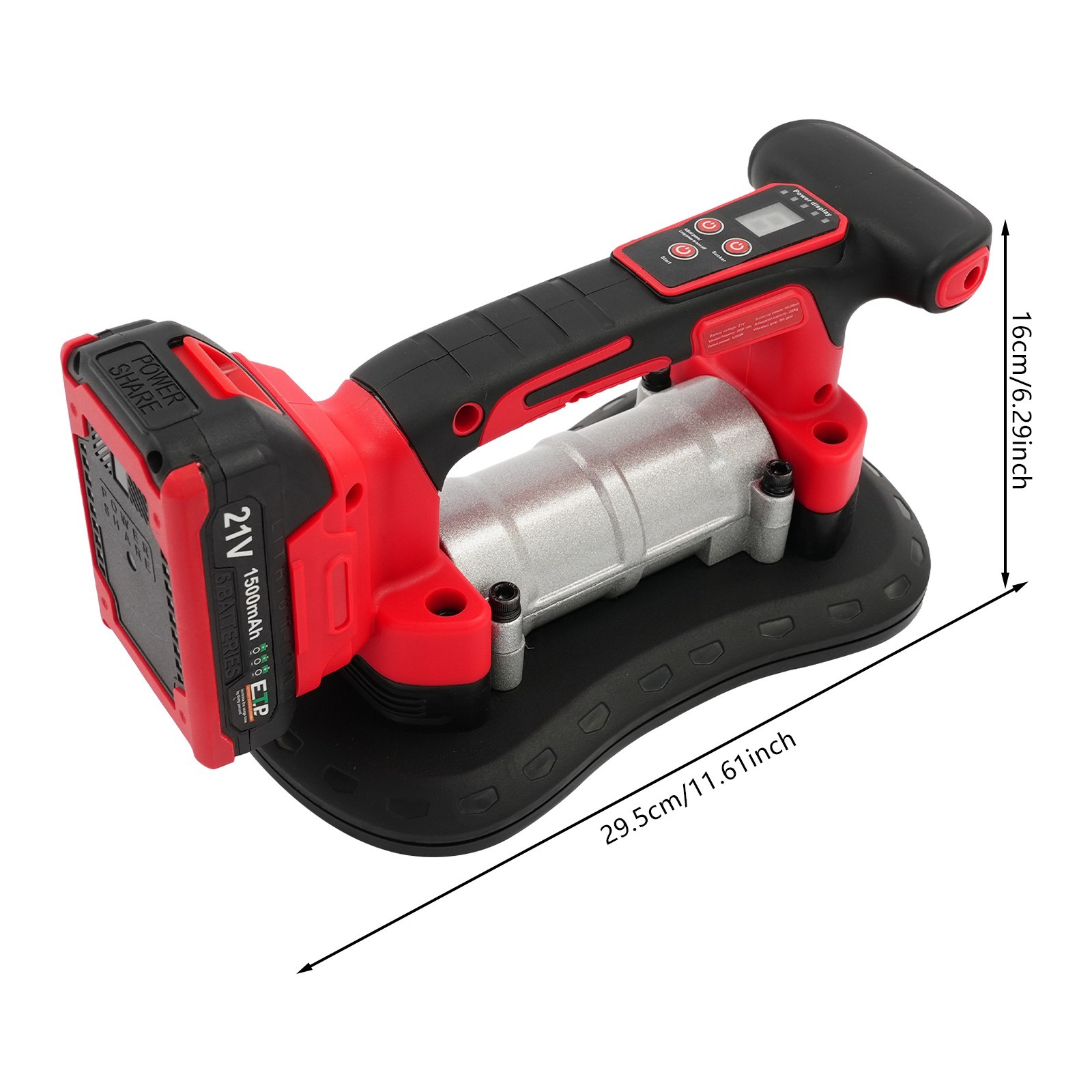 2-in-1 Tile Vibrating Machine Tile Vibrator with Suction Cup for 60-300cm Tiles