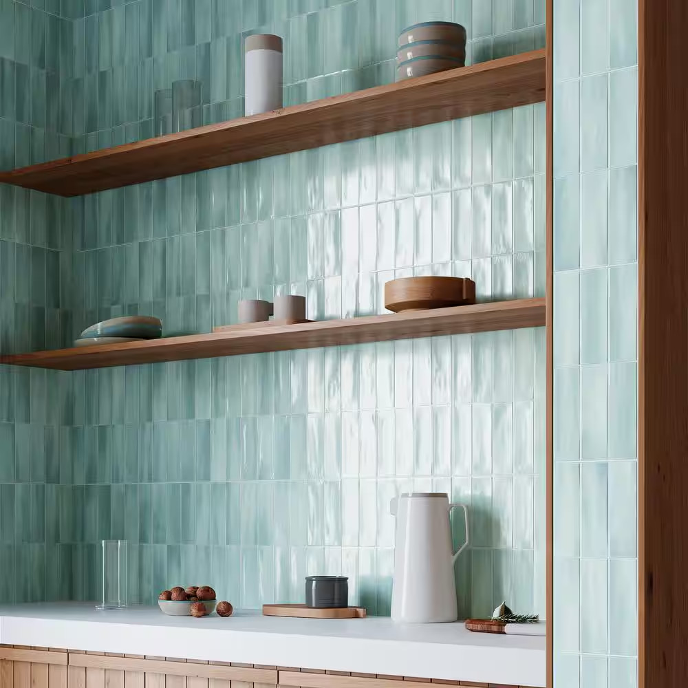 Spanish Allure Porcelain 12 In. X 24 In. X 9Mm Wall Tile Case – Sage (5 PCS, 10.