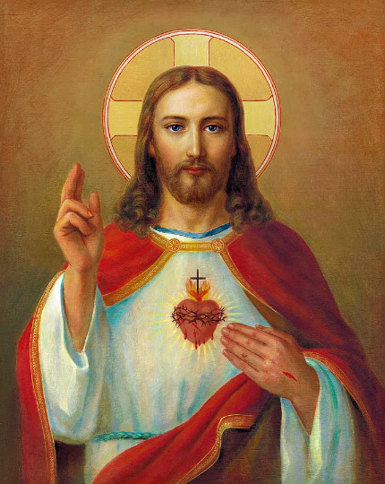 Most sacred Heart of Jesus Christianity ceramic tile mural backsplash medallion