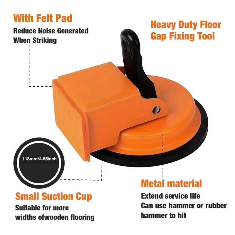 5 Floor Gap Fixer Tool with Suction Cup for Hardwood-Laminate and Vinyl Flooring