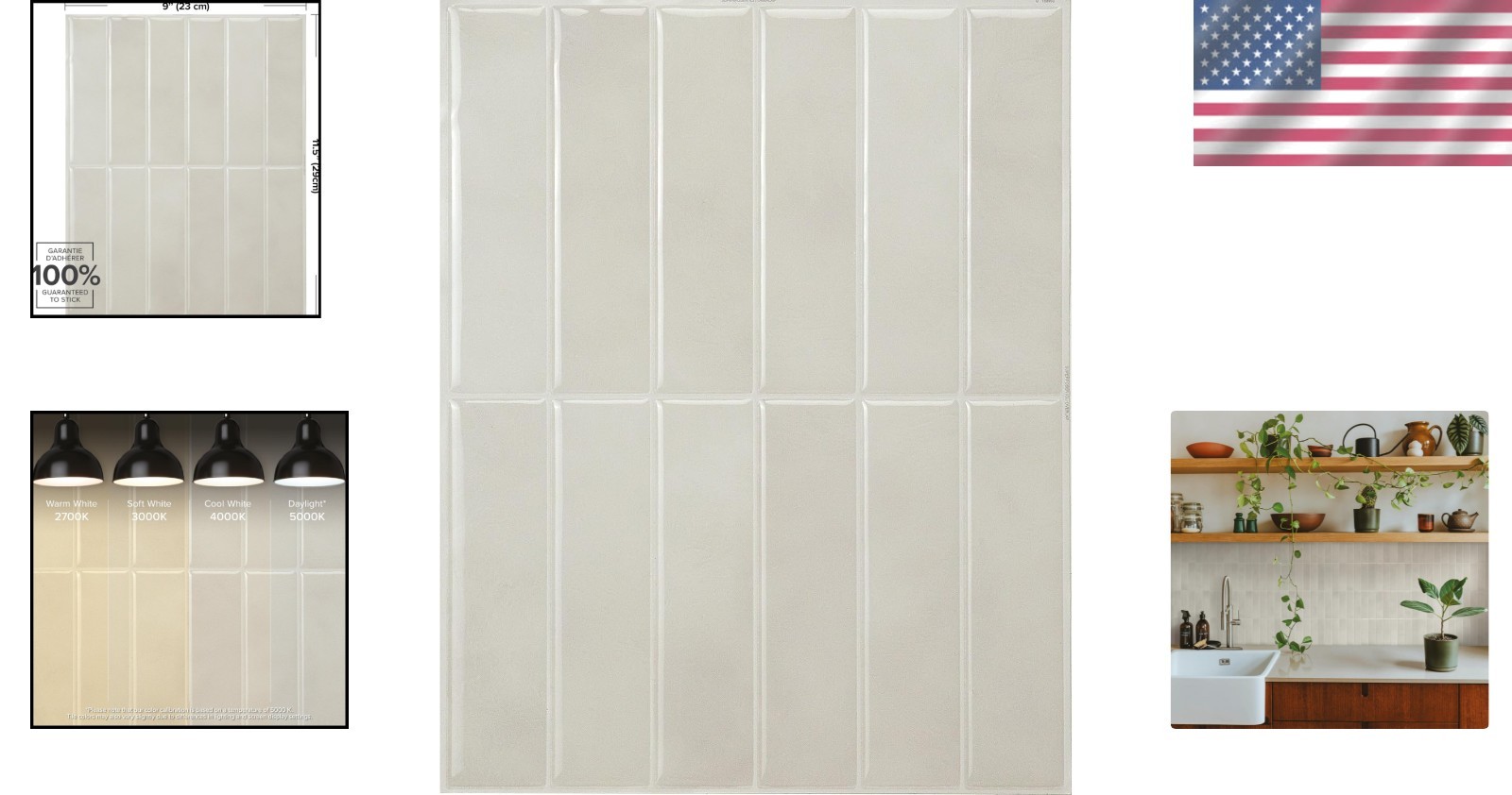 Gorgeous Moroccan Geometric Peel and Stick Backsplash – 5 Sheets, Glossy Finish