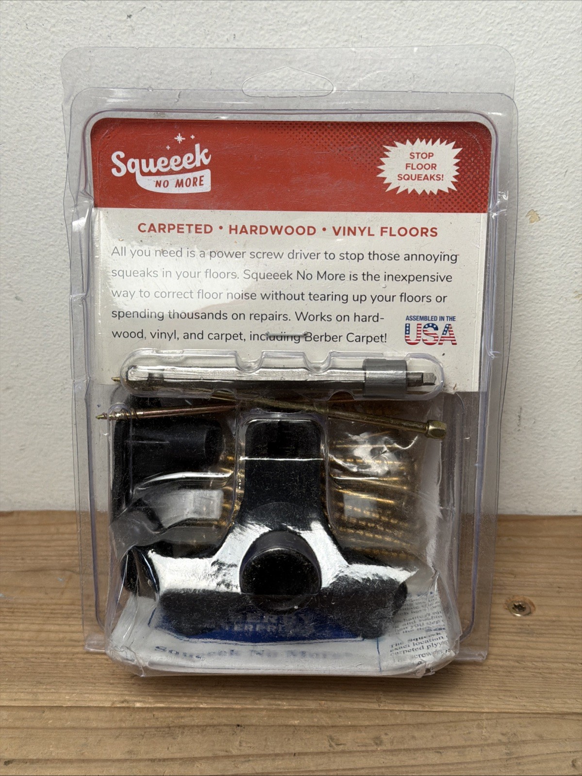 Squeaky Floor Repair Kit for Hardwood, Carpet, Vinyl & Linoleum – Complete